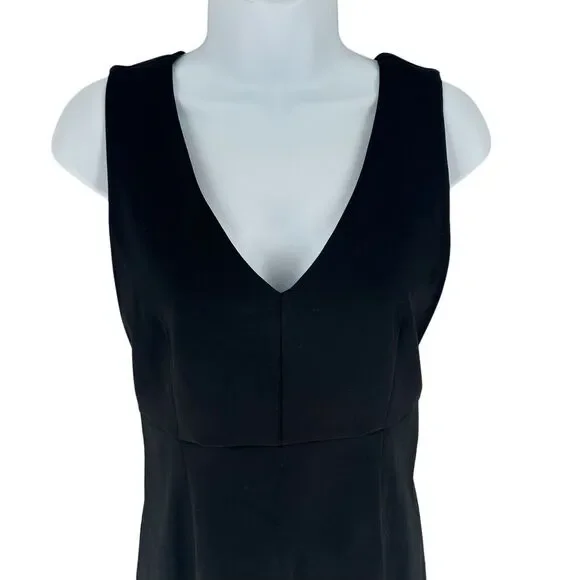 Jude Connally Dress Womens Medium Black Naomi Ponte Knit Sleeveless NEW $228